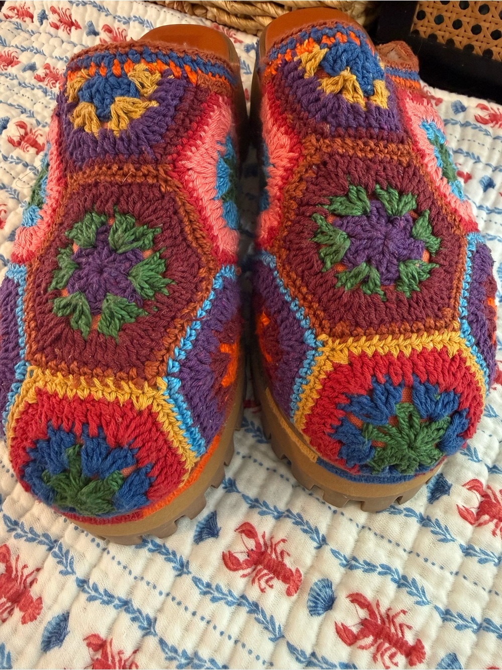 FARM Rio Multicolor Crochet Platform Mules - Picture 3 of 10